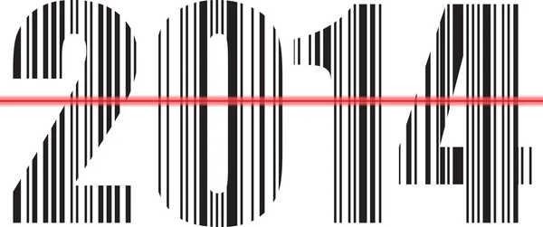 2014 Diseño de código de barras. Ilustración vectorial — Vector de stock
