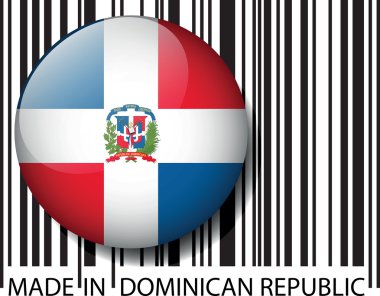 Dominik Cumhuriyeti barkod yaptı. vektör çizim