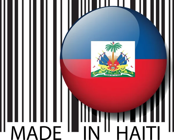 Gjorde i haiti streckkod. vektor illustration — Stock vektor