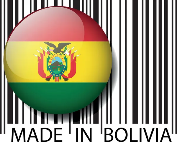 Hergestellt in bolivien barcode. Vektorillustration — Stockillustration Hergestellt in bolivien barcode. Vektorillustration — Stockvektor
