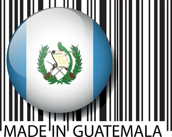 Prodotto in Guatemala codice a barre. Illustrazione vettoriale — Vettoriale Stock