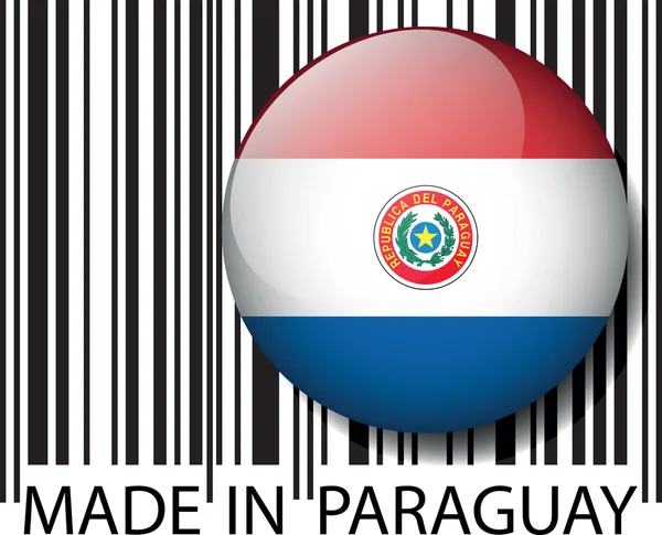 Έκανε στην Παραγουάη barcode. εικονογράφηση φορέας — Διανυσματικό Αρχείο