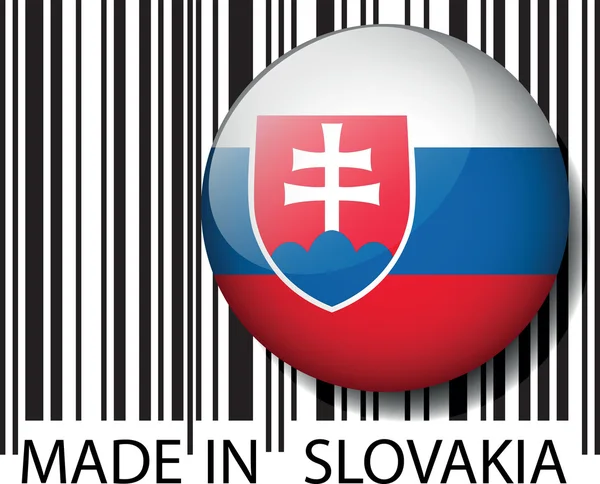 Hergestellt in der Slowakei Barcode. Vektorillustration — Stockvektor