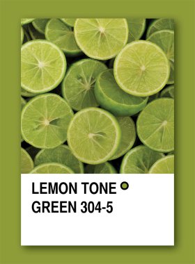 LEMON TONE GREEN. Color sample design clipart