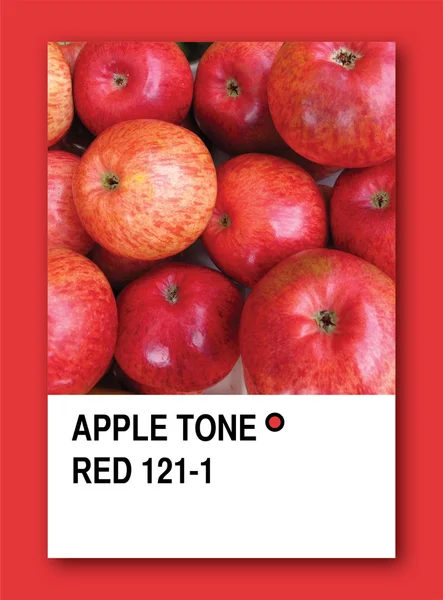 stock image APPLE TONE RED. Color sample design