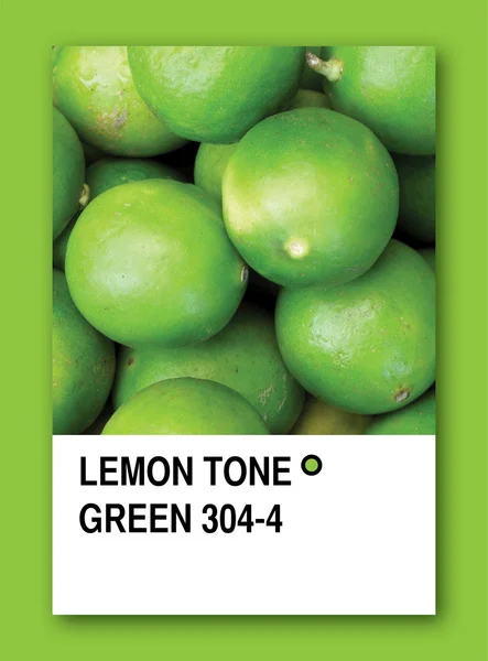 Cytryny sygnał zielony. próbki kolorystyki — Zdjęcie stockowe