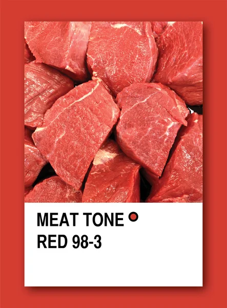 Vlees Toon rood. kleur monster ontwerp — Stockfoto