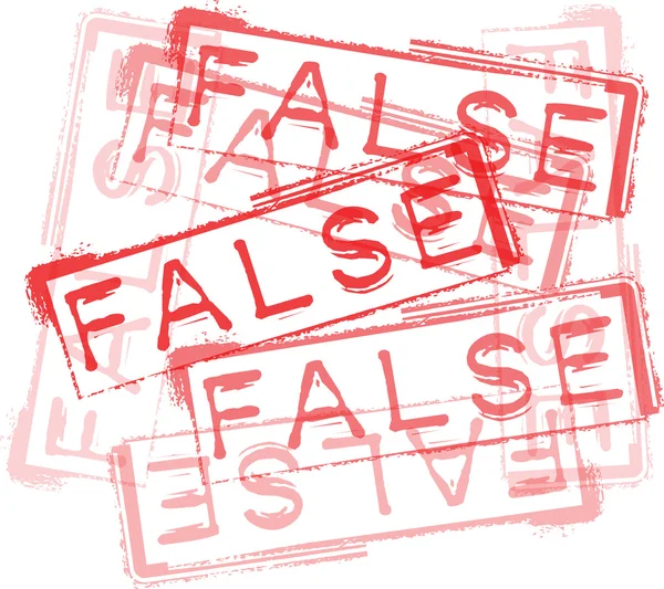 Impresión de sello de goma FALSE. Ilustración vectorial — Archivo Imágenes Vectoriales