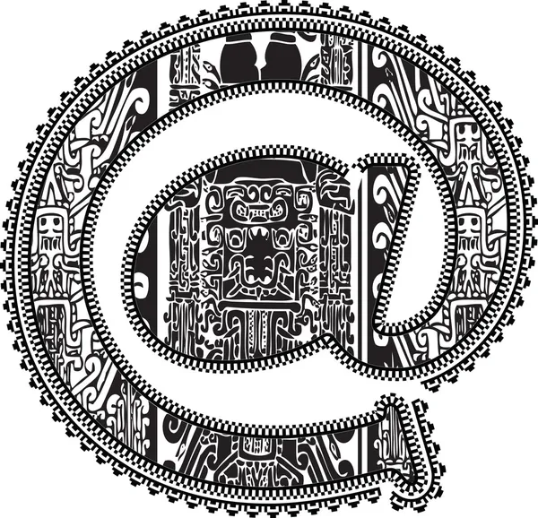 På symbolen med antika ritning. vektor illustration — Stock vektor