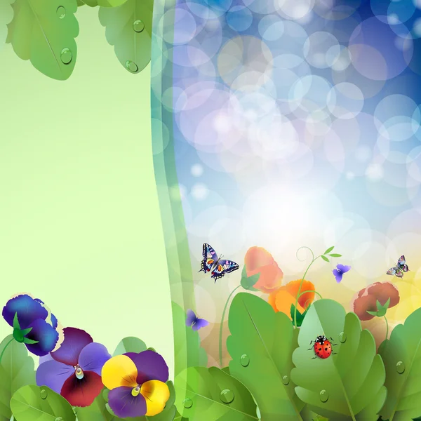 Fond floral, culottes colorées — Image vectorielle