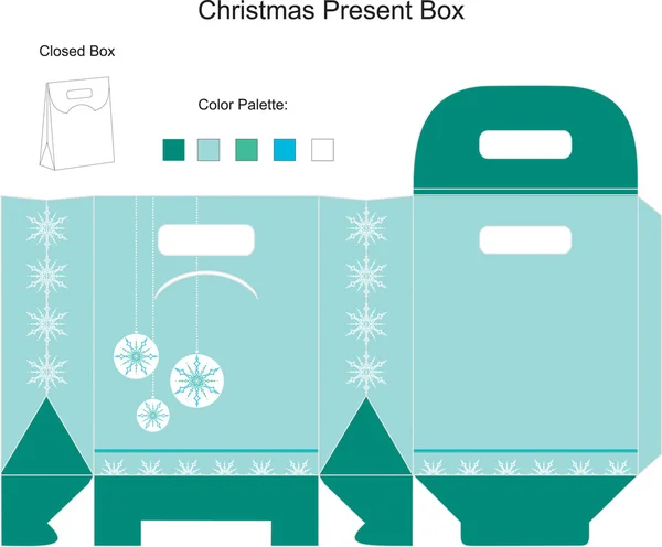 クリスマス ボックス用のテンプレート — ストックベクタ