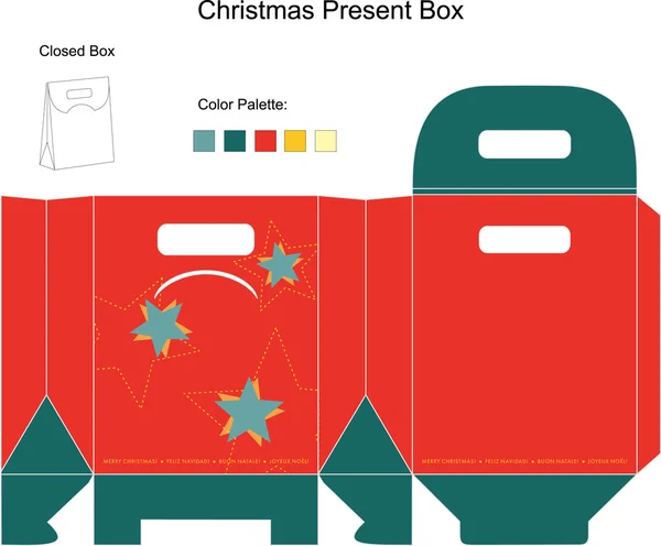 圣诞装饰盒 — 图库矢量图片