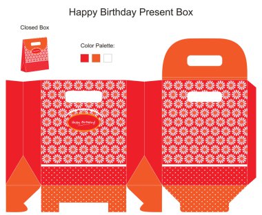 Gift box template clipart