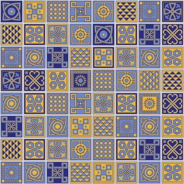 Azulejos models. clipart