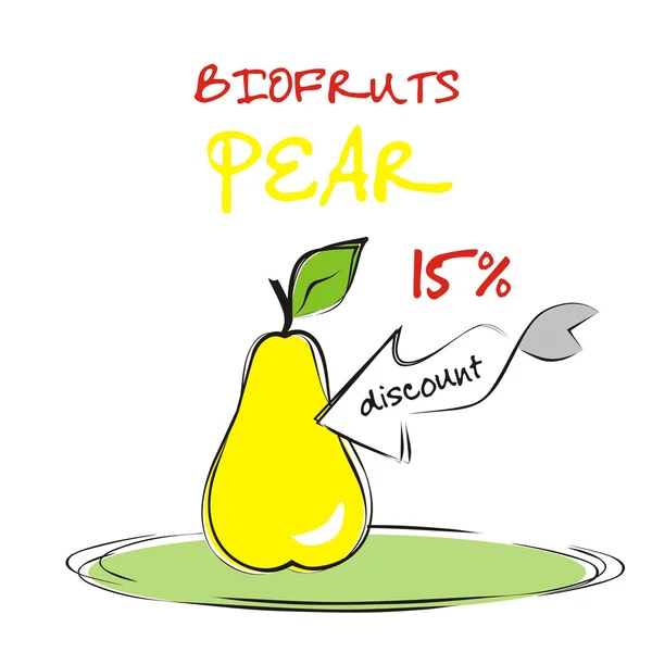 Bakgrund med päron — Stock vektor