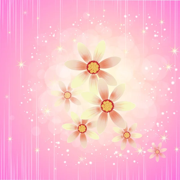 美丽的花背景 — 图库矢量图片