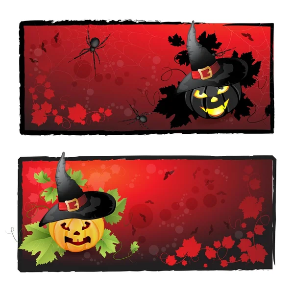 Set de banners de Halloween — Vector de stock