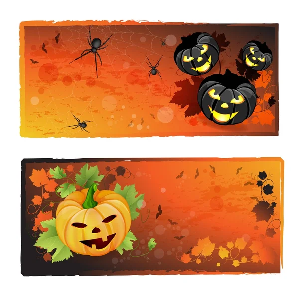 Set di banner di Halloween — Vettoriale Stock