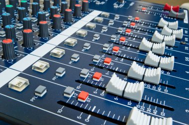 Professional audio mixer clipart
