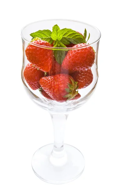 Strawberries glass — Stock Photo, Image