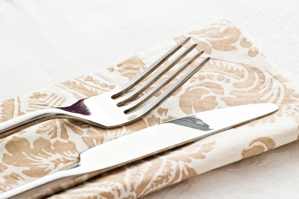 Fourchette et couteau de table — Photo