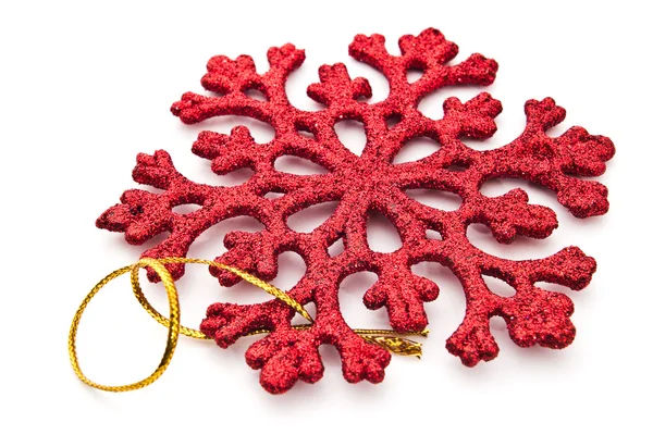 Red snowflake decoration — Stock Photo, Image
