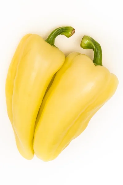 Dwie żółte papryki — Zdjęcie stockowe