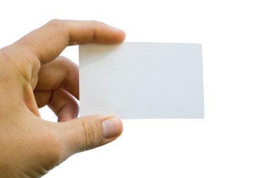 Hand and card clipart