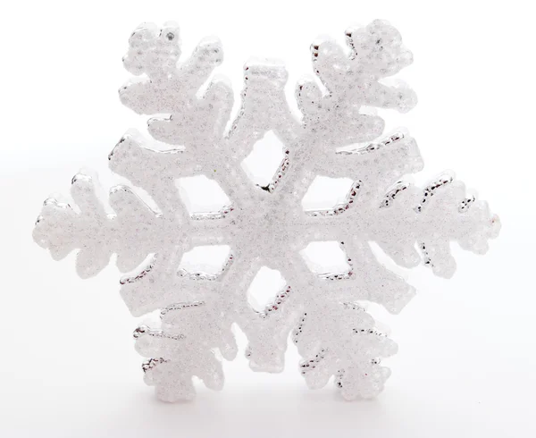 Floco de neve branco decoração isolada — Fotografia de Stock