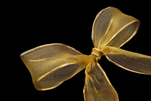 Golden bow isolated — Stock Photo, Image