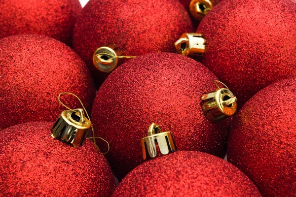 Červené vánoční koule — Stock fotografie