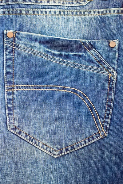 Detalhe jeans azul — Fotografia de Stock