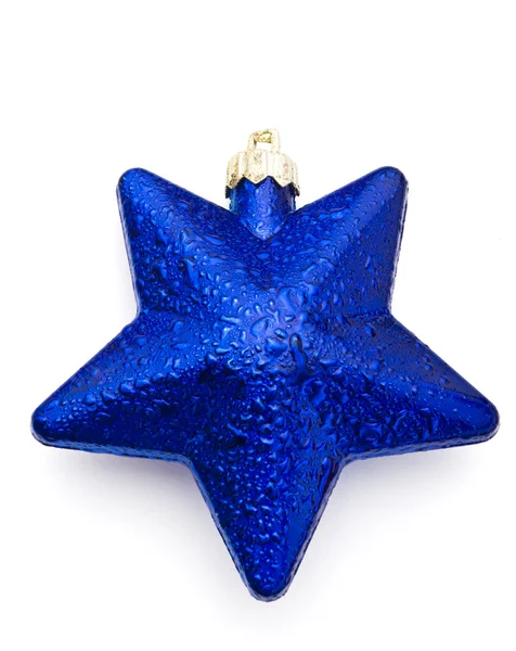 Estrela de Natal azul — Fotografia de Stock
