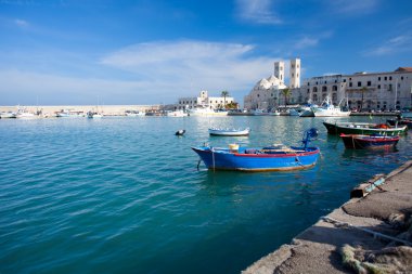 Molfetta Harbour with Duomo clipart