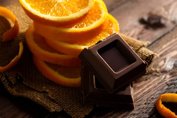 Chocolate with Orange — Stock Photo, Image