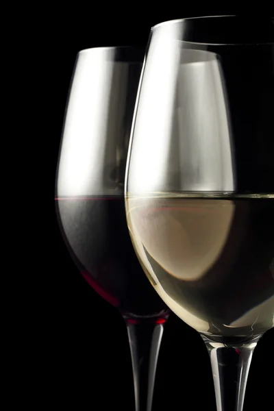 ไวน์ขาวและแดง — ภาพถ่ายสต็อก