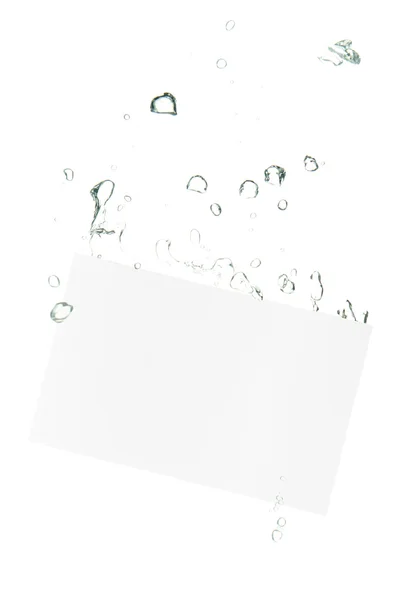 นามบัตร Splashing ในน้ํา — ภาพถ่ายสต็อก