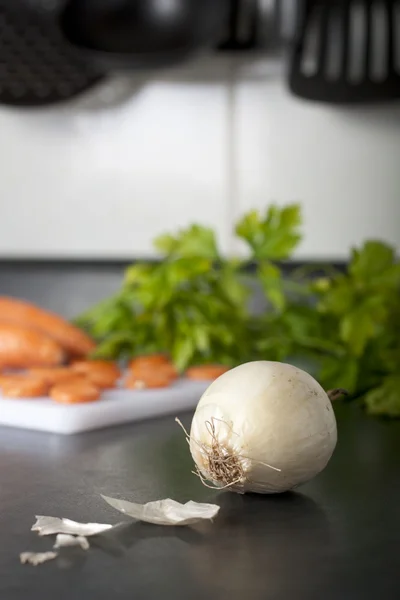 Witte ui in een keuken — Stockfoto