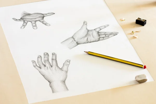 stock image Drawing Human Hands