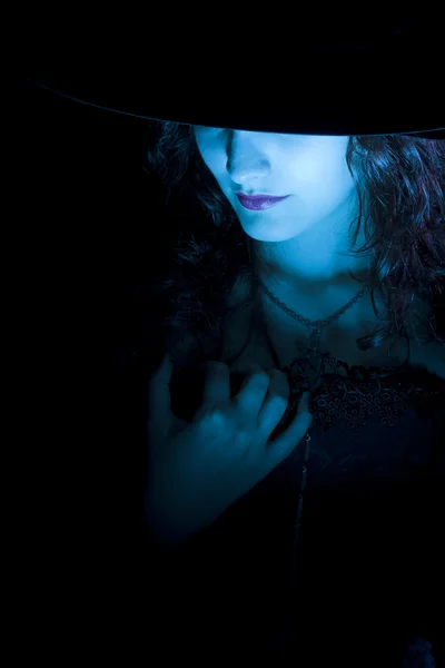 美丽的蓝色女巫 — 图库照片