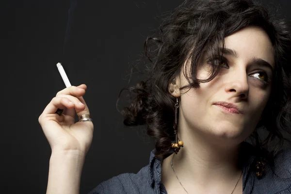 Kouření žena — Stock fotografie