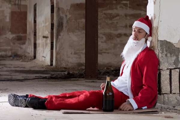 Drunken Santa — Stock Photo, Image