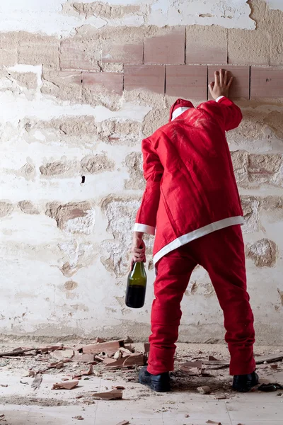 Maar liefst dronken santa — Stockfoto
