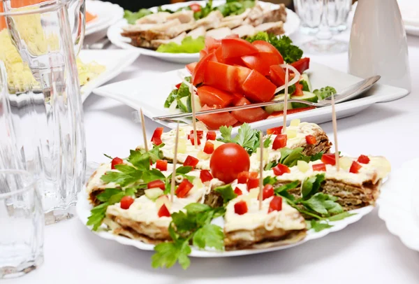 Food at a wedding party — Stock Photo, Image