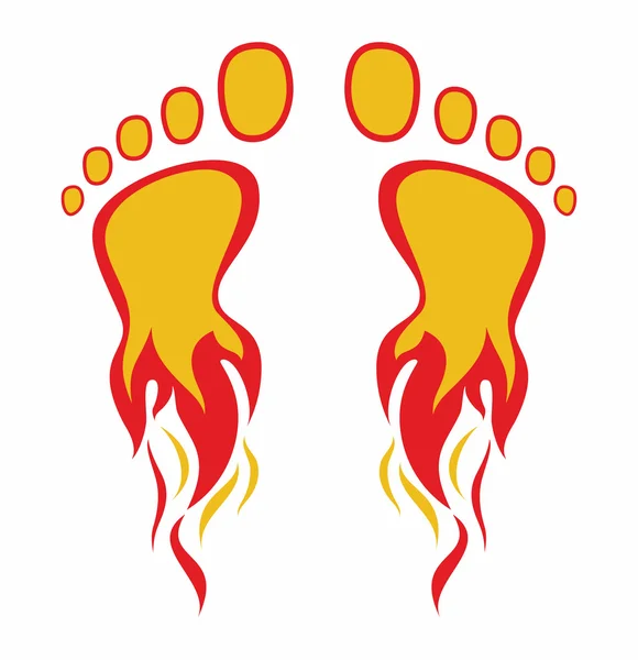 Impronte del piede — Vettoriale Stock