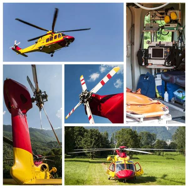 Helicóptero de resgate de emergência — Fotografia de Stock