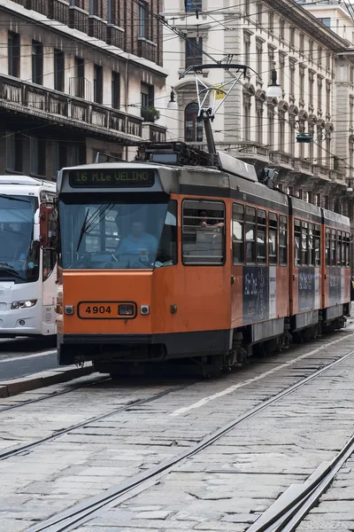 Spårvagn i Milano — Stockfoto