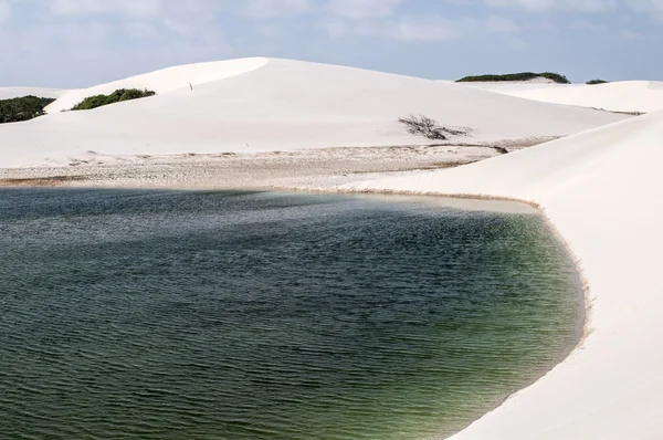 Sand dunes of the Lencois Maranheses in Brazil — Stock Photo, Image
