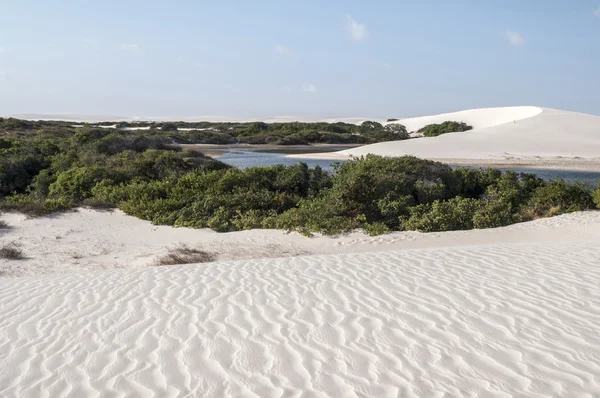 Dunas de areia dos maranheses lencois no Brasil — Fotografia de Stock