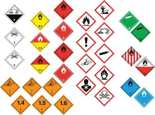 Various hazard symbols Stock Vector Image by ©morrmota #11084300